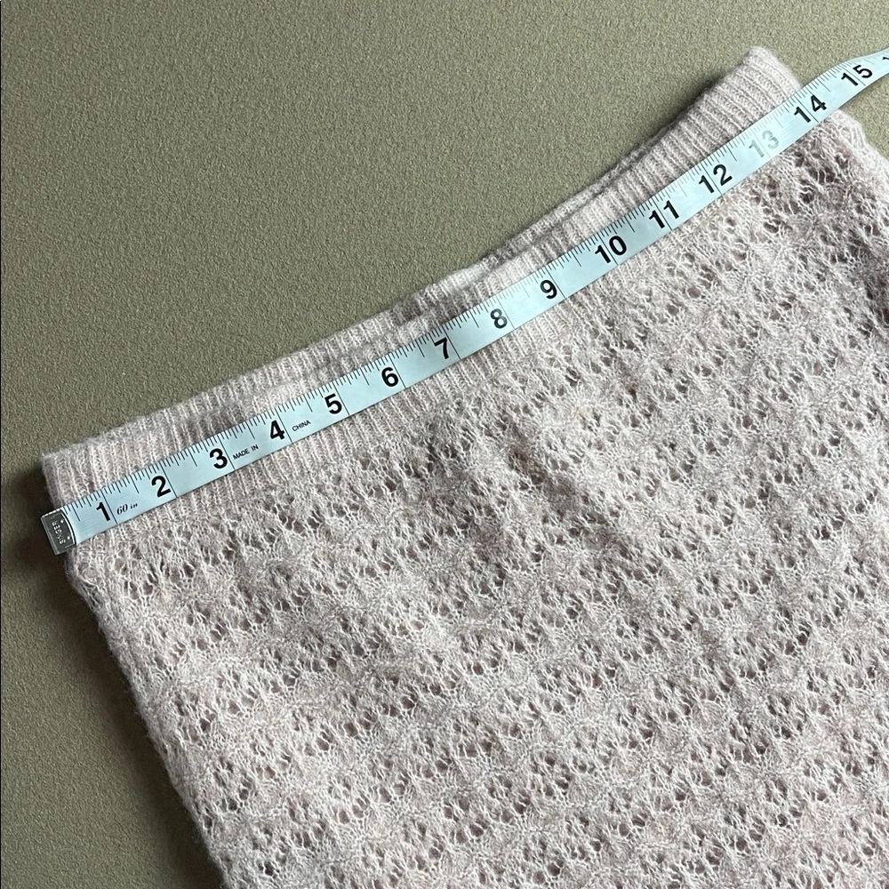 House of Harlow 1960 Crochet Knit Maxi Skirt Set - 2 Pieces Soft Pink Size S - Picture 8 of 15
